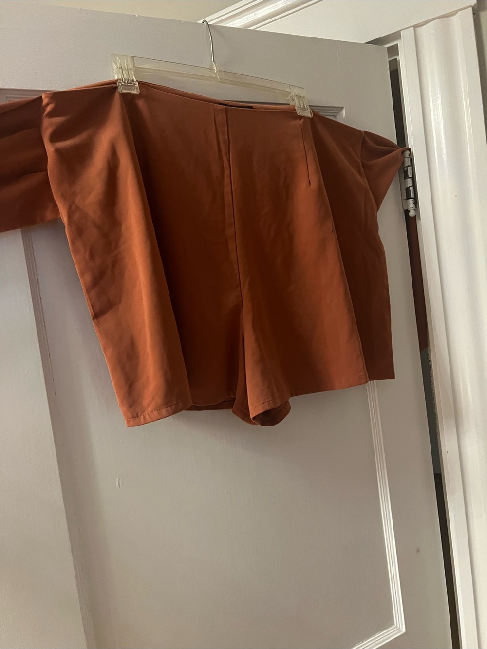 Forever 21 High-Waist Rust Orange Shorts